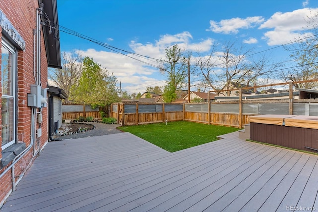 1748 S Logan St, Denver, CO 80210 - wooden deck with a hot tub