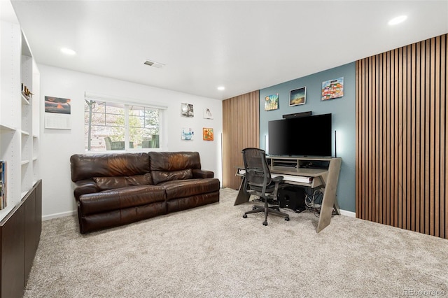 25362 E Indore Dr, Aurora, CO 80016 - home office featuring carpet flooring, recessed lighting, and baseboards