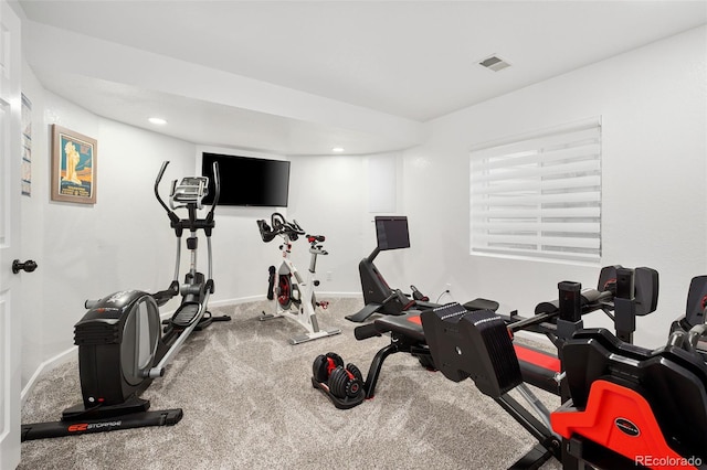 25362 E Indore Dr, Aurora, CO 80016 - workout room with baseboards, recessed lighting, and carpet flooring