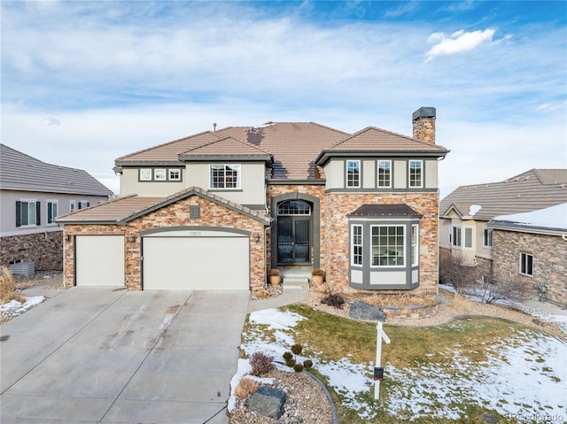 view of front of house featuring a garage