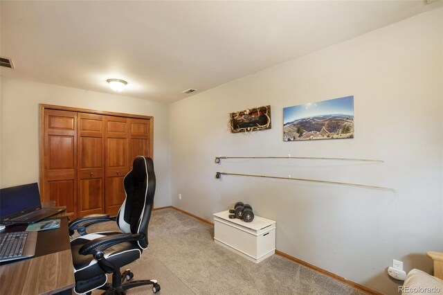 120 Red Rock Ct, Woodland Park, CO 80863 - office with light carpet and baseboards