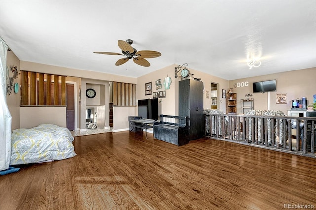 bedroom featuring hardwood / wood-style floors