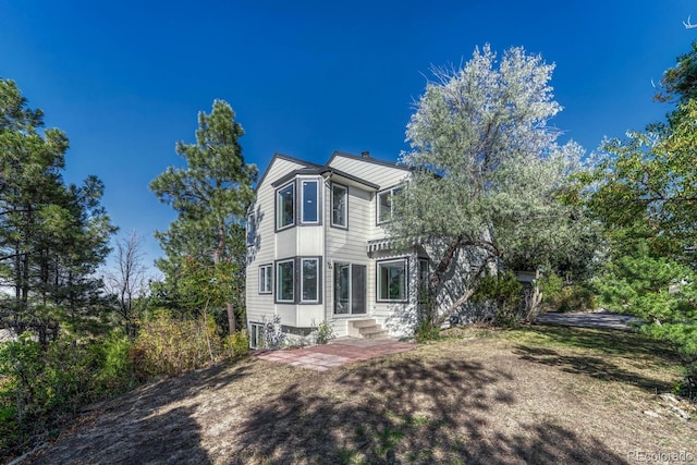 view of front of house with a patio