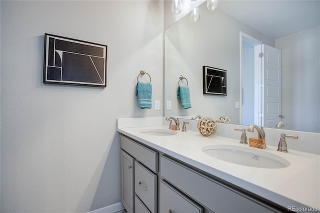 bathroom featuring vanity