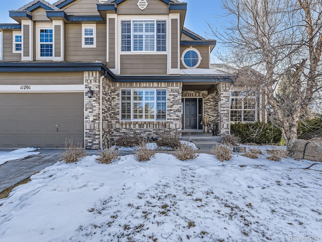 view of front of house featuring a garage