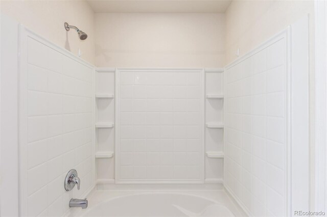 bathroom featuring bathing tub / shower combination