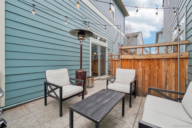 view of patio / terrace with fence