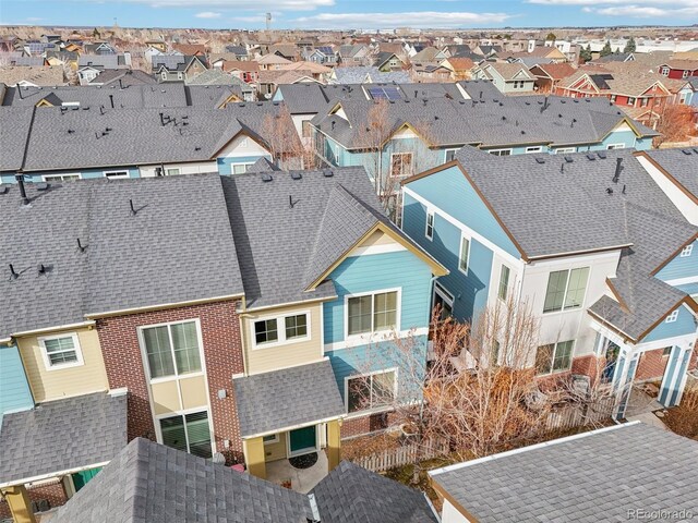 bird's eye view featuring a residential view