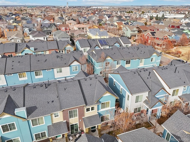 bird's eye view with a residential view