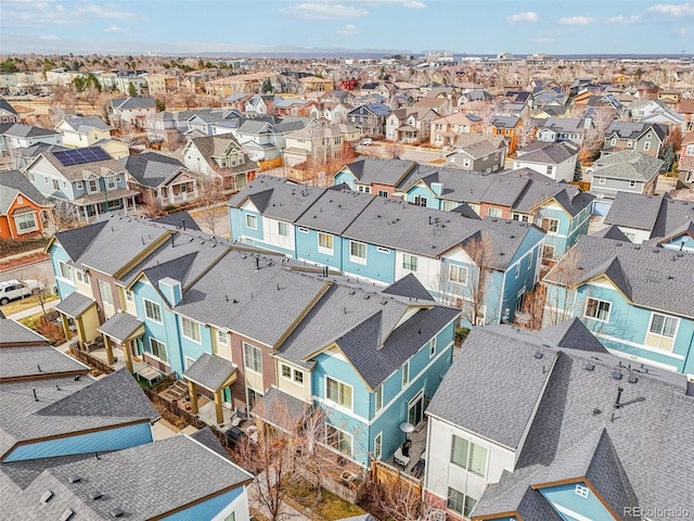 aerial view featuring a residential view