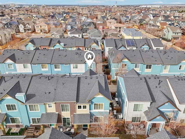 aerial view featuring a residential view