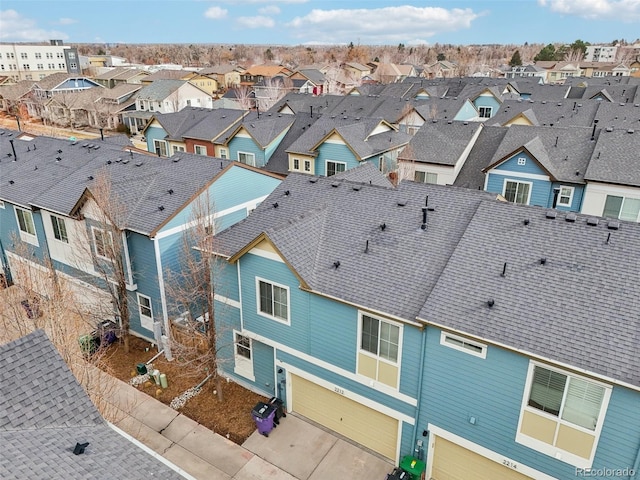 bird's eye view featuring a residential view