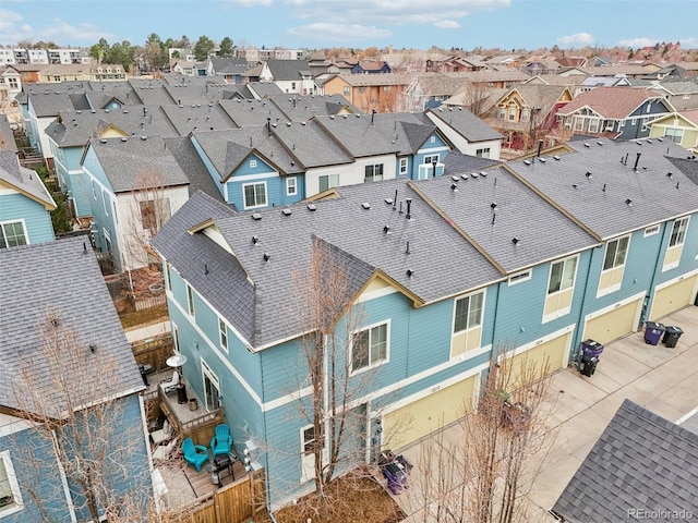 aerial view featuring a residential view