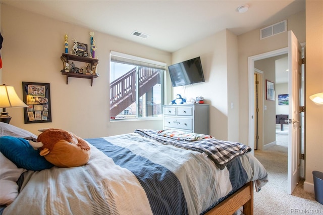 view of carpeted bedroom