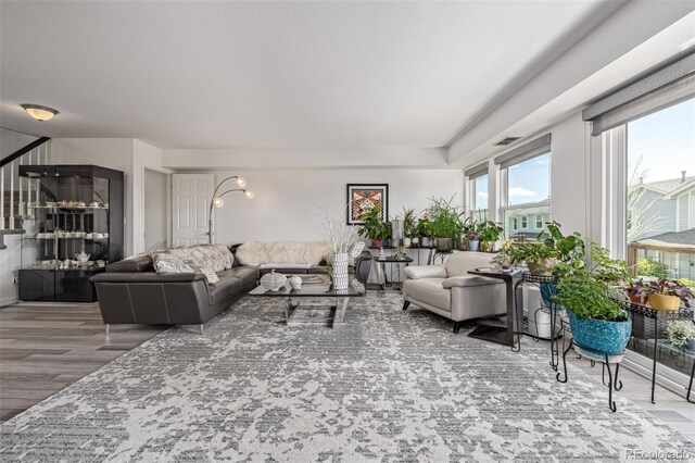 6260 Everett Ct Unit D, Arvada, CO 80004 - living area featuring wood finished floors
