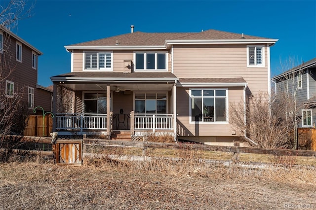 view of front of property with covered porch