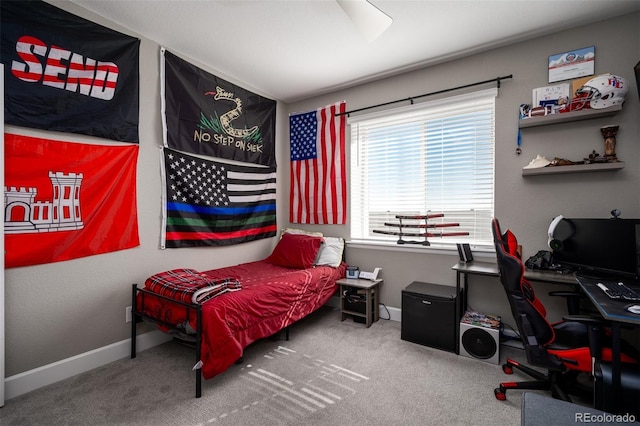 view of carpeted bedroom