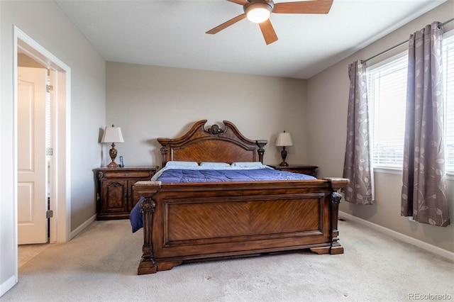 6265 S Ider Way, Aurora, CO 80016 - bedroom featuring light carpet, baseboards, and a ceiling fan