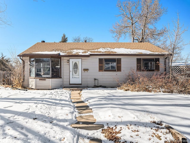 view of ranch-style home