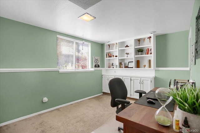 3853 S Genoa Ct Unit D, Aurora, CO 80013 - home office featuring light carpet and baseboards