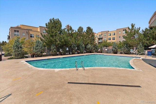 view of pool with a patio