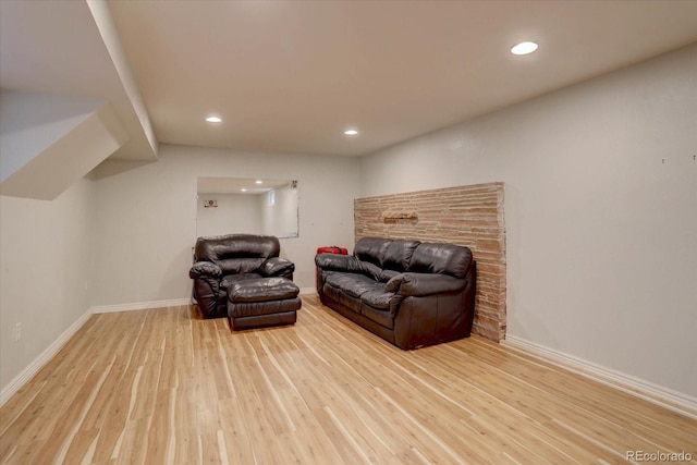 1641 Orchard Dr, Denver, CO 80221 - living room featuring wood finished floors, recessed lighting, and baseboards