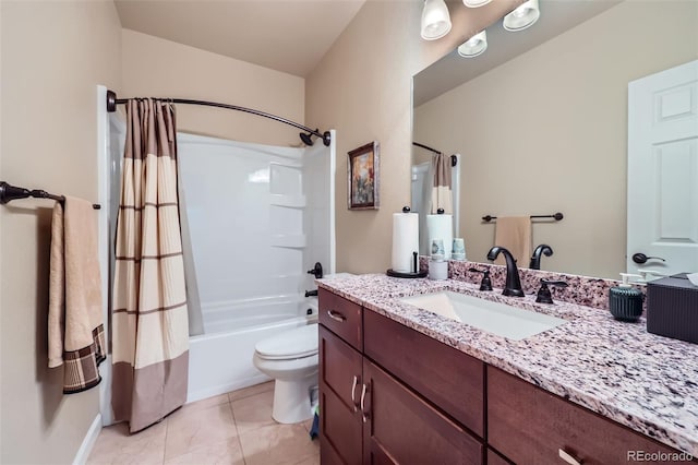 2872 Dreamcatcher Loop, Castle Rock, CO 80109 - full bathroom with vanity, shower / tub combo, and tile patterned flooring