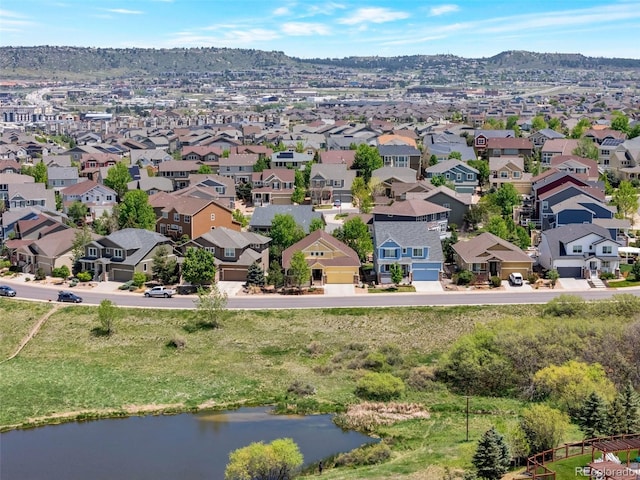 2872 Dreamcatcher Loop, Castle Rock, CO 80109 - aerial perspective of suburban area featuring a water and mountain view