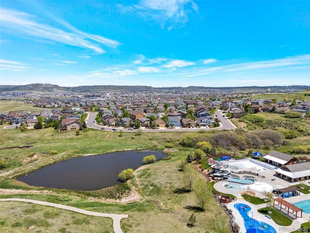2872 Dreamcatcher Loop, Castle Rock, CO 80109 - aerial perspective of suburban area featuring a nearby body of water