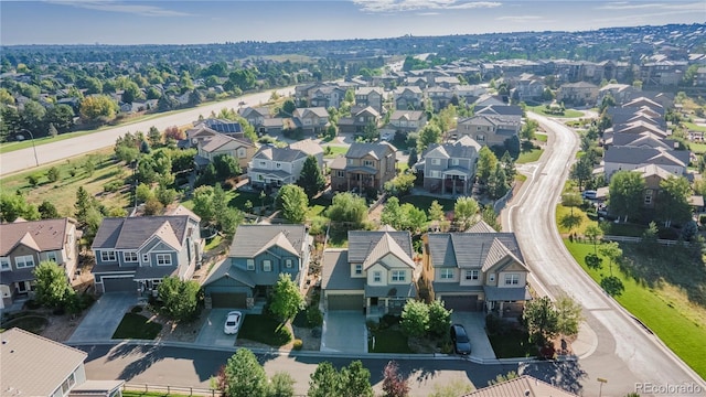 drone / aerial view featuring a residential view