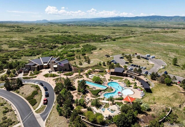 bird's eye view featuring a mountain view