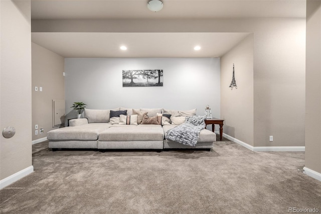 1928 W 67th Pl, Denver, CO 80221 - carpeted living area with recessed lighting and baseboards