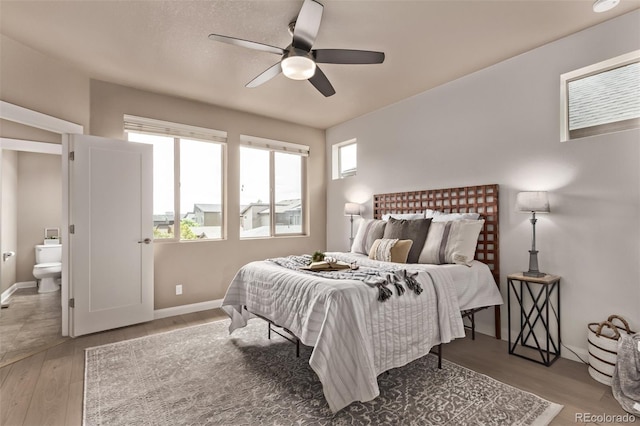 1928 W 67th Pl, Denver, CO 80221 - bedroom with wood finished floors and a ceiling fan