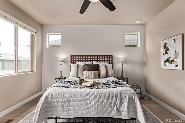 1928 W 67th Pl, Denver, CO 80221 - bedroom with wood finished floors and a ceiling fan