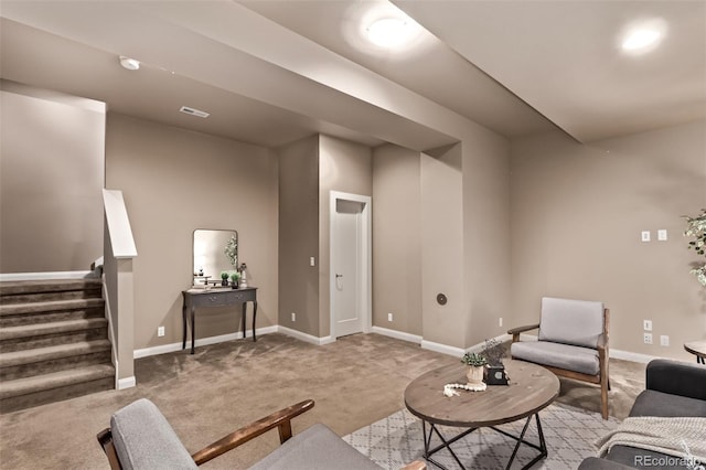 1928 W 67th Pl, Denver, CO 80221 - living area with stairway and light colored carpet