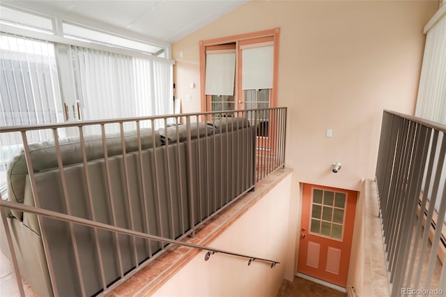 8595 S Yarrow St, Littleton, CO 80128 - stairway with lofted ceiling