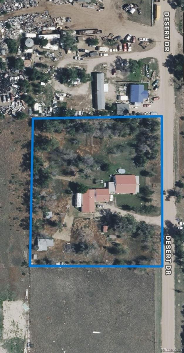12729 Desert Dr, Sterling, CO 80751 - map / location with property parcel outlined