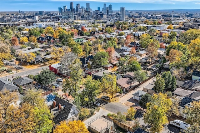 aerial view with a view of city