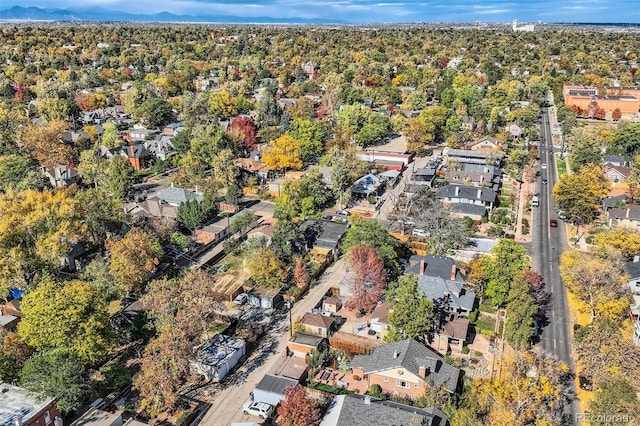 aerial view with a residential view