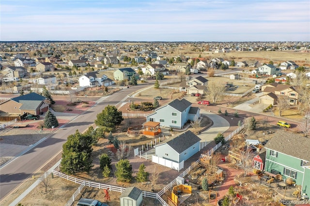 bird's eye view with a residential view