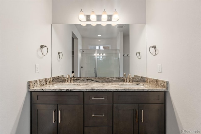 2143 Peralta Loop, Castle Rock, CO 80104 - full bath featuring a shower stall and double vanity