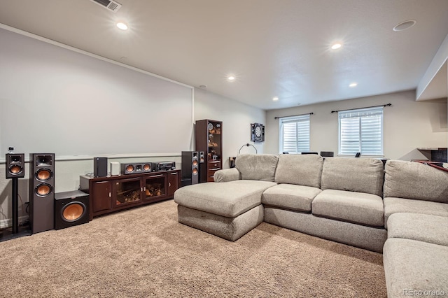 4866 Rainbow Gulch Trl, Colorado Springs, CO 80924 - living area with recessed lighting and carpet flooring