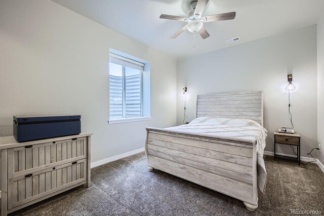 4866 Rainbow Gulch Trl, Colorado Springs, CO 80924 - carpeted bedroom with baseboards and ceiling fan