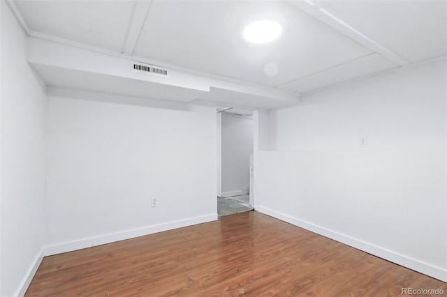 4716 Broadway, Denver, CO 80216 - finished below grade area featuring wood finished floors and baseboards
