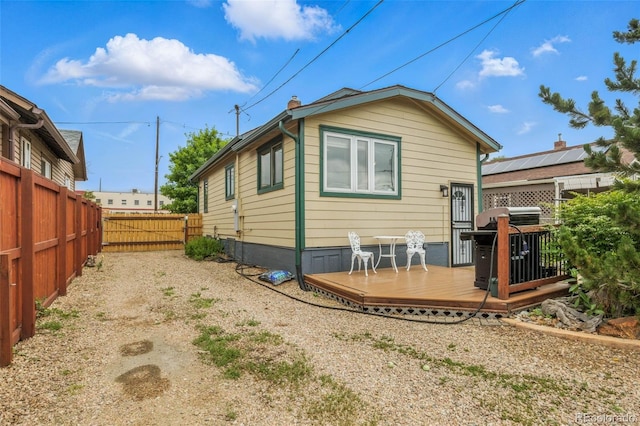 4716 Broadway, Denver, CO 80216 - back of house with a fenced backyard and a wooden deck