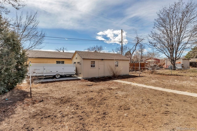 exterior space with fence