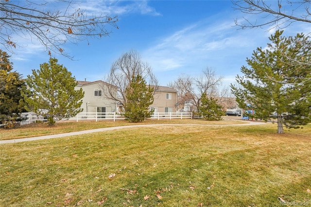 exterior space with a front lawn