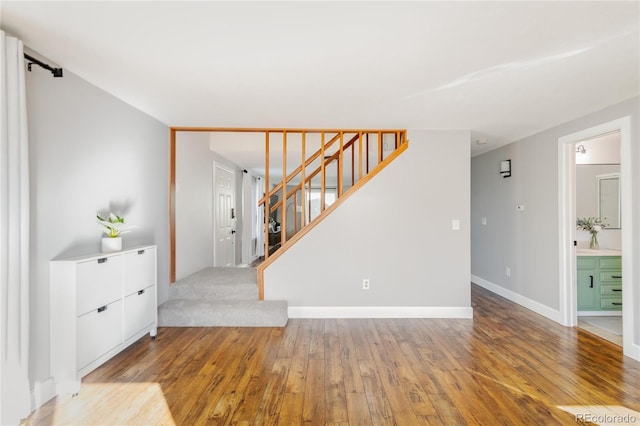 interior space with light hardwood / wood-style flooring