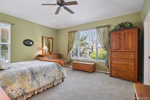 23285 Chapel Hill Ln, Parker, CO 80138 - bedroom featuring light carpet and ceiling fan