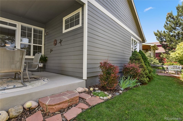 23285 Chapel Hill Ln, Parker, CO 80138 - view of side of property with a yard and a patio area
